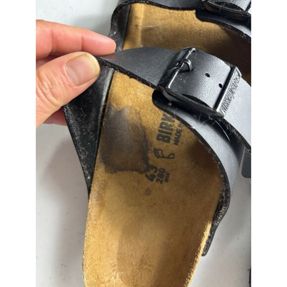 [Birkenstock Mens Arizona Birko-Flor Black Sandals Size 10 Men’s main image 5